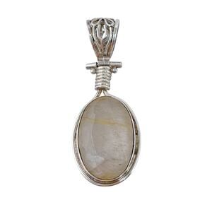 Vintage Sterling Silver 925 Quartz Pendant